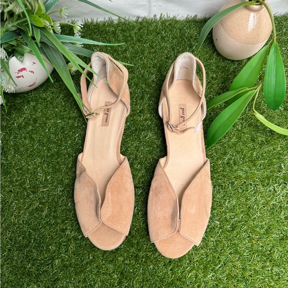 PAUL GREEN🍂🍂Kary Nude suede leather flats Size 9 - Picture 6 of 13